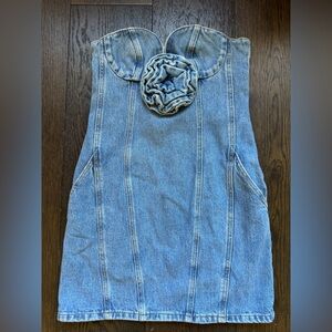 Magda Butrym Bustier Light Blue Denim Dress